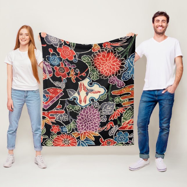 Japanisch Okinawan Dye (Bingata) Fleecedecke (Beispiel)