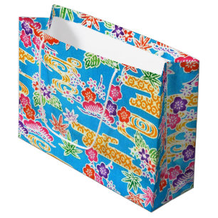 Japanisch Okinawan Dye (Bingata) Große Geschenktüte