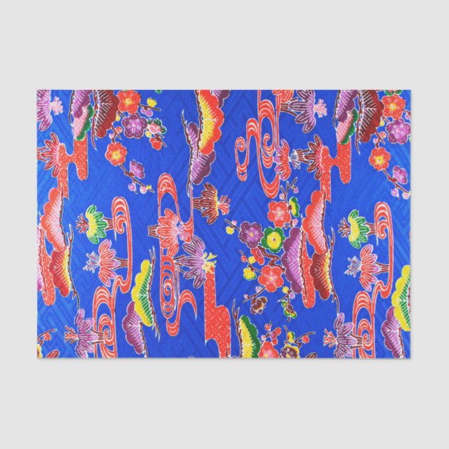 Japanisch Okinawan Dye (Bingata) Seidenpapier (Vorderseite)