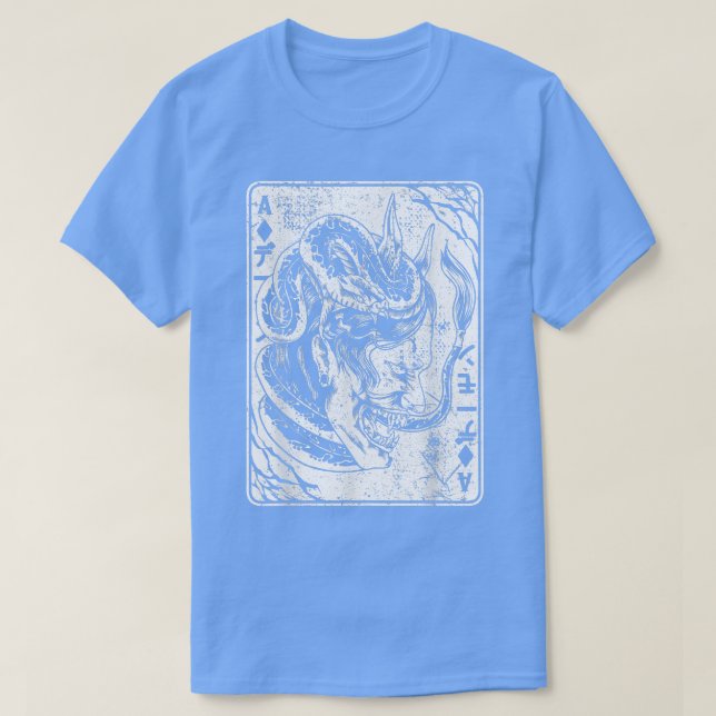 Japanisch Oni Mask Demon Mask Bushido Samurai Stre T-Shirt (Design vorne)