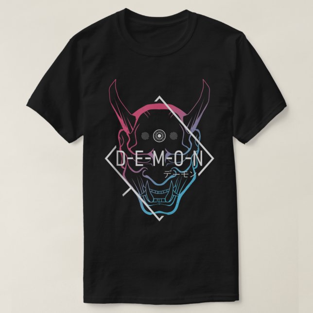 Japanisch Oni Mask Demon Ogre - Ästhetik Japan Sam T-Shirt (Design vorne)