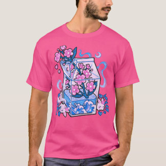 Japanisch Otaku Stilvolle ästhetische Milch Drink  T-Shirt