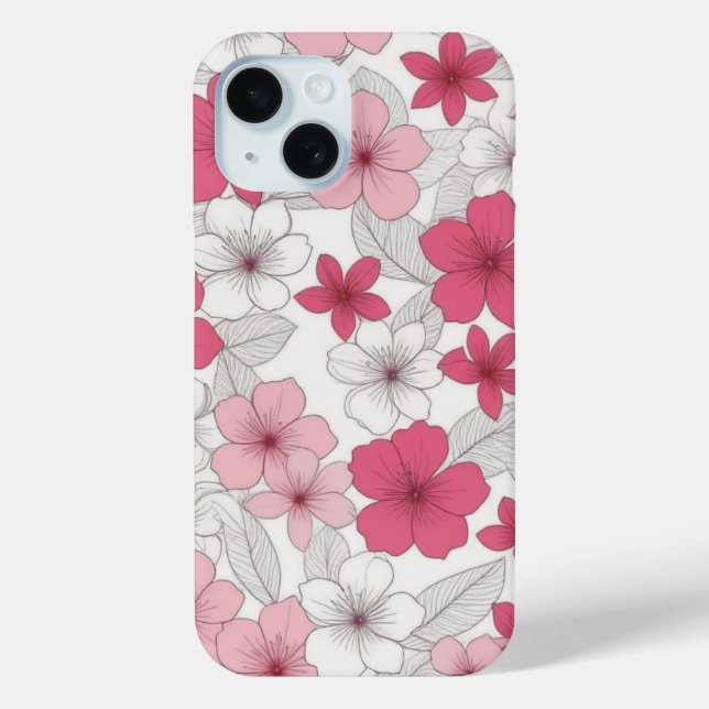Japanisch Pink Sakura Cherry Blossom Muster Case-Mate iPhone Hülle (Rückseite)