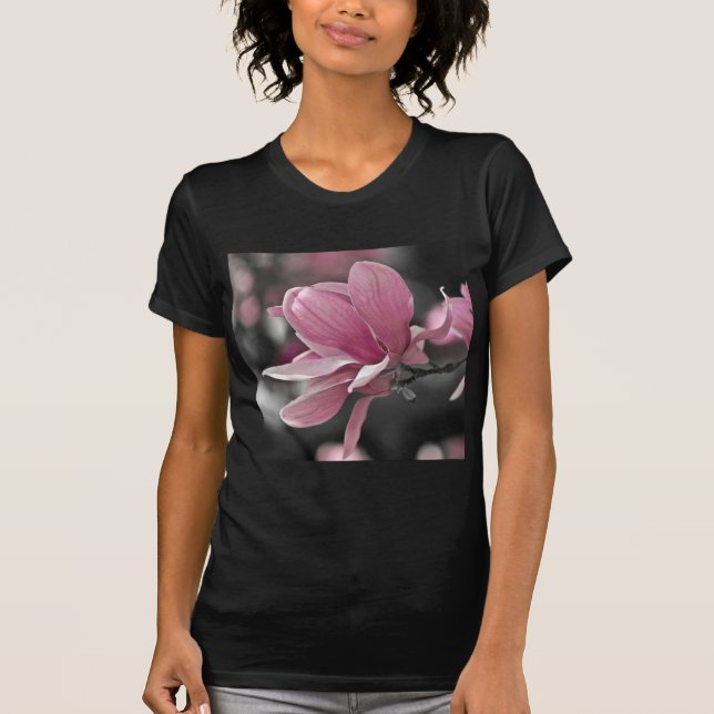 Japanisch Pink Saucer Magnolia T-Shirt (Vorderseite)