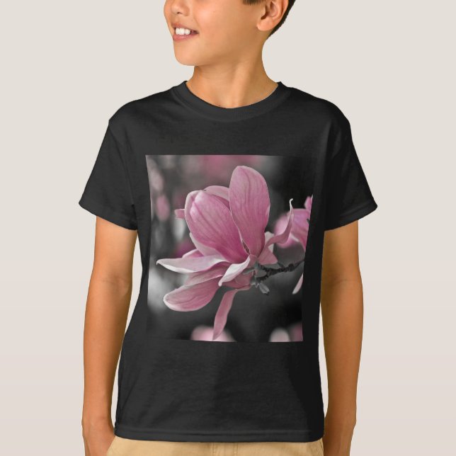 Japanisch Pink Saucer Magnolia T-Shirt (Vorderseite)
