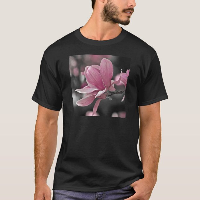 Japanisch Pink Saucer Magnolia T-Shirt (Vorderseite)