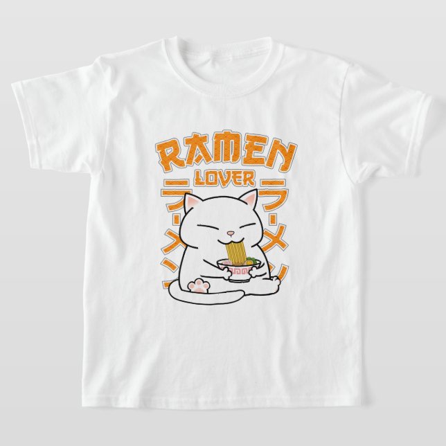 Japanisch Ramen Cat Ramen Lover T-Shirt (Ablage )
