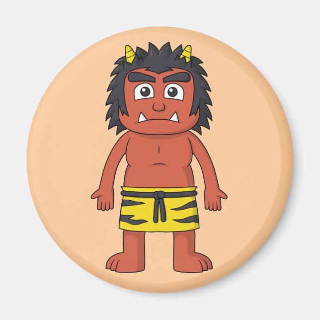 Japanisch Red Oni Magnet (Vorne)