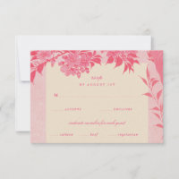 Japanisch-rosa Kirschblossom Rsvp Card