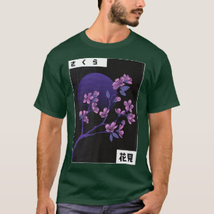 Japanisch Sakura Cherry Blossom Eboy Vaporwave Aes T-Shirt