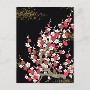 Japanisch Sakura Cherry Blossom Kunst, Dichtung un Postkarte