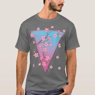Japanisch Sakura Japan Rosa Blume Vaporwave Kirsch T-Shirt