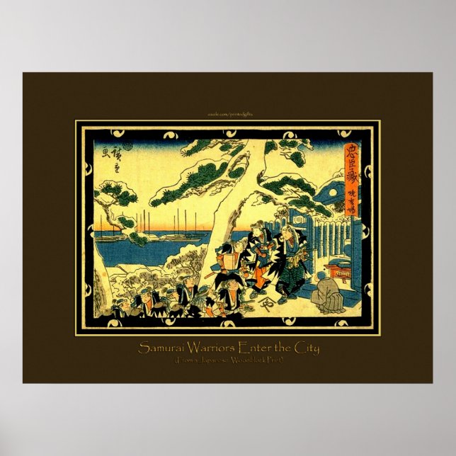 Japanisch Samurai Aktualisierte Reproduktion Poster (Vorne)