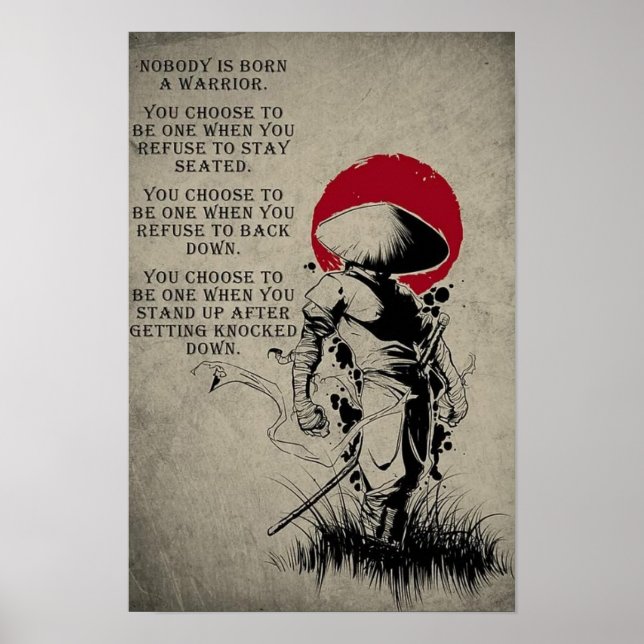 Japanisch Samurai Art Print Poster (Vorne)