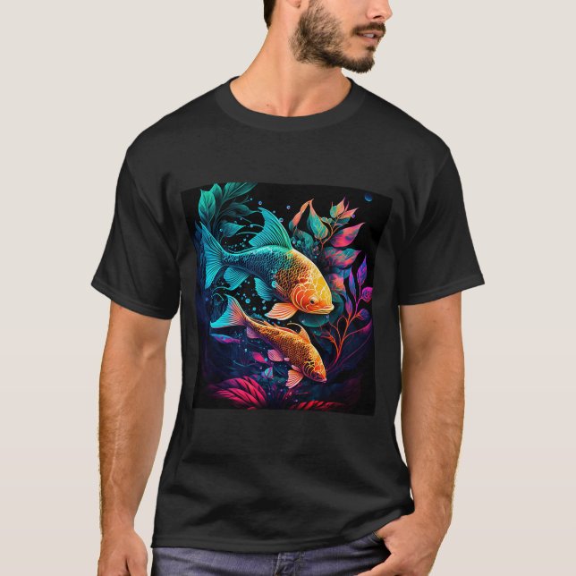 Japanisch Samurai Ästhetik Koi Fisch 4 T-Shirt (Vorderseite)