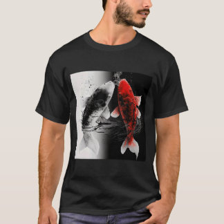 Japanisch Samurai Ästhetik Koi Fisch T-Shirt