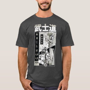 Japanisch Samurai Bushido Warrior Manga Page T-Shirt