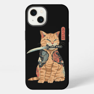 Japanisch Samurai Cat iPhone 13 Hüllen Hülle
