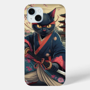 Japanisch Samurai Cat Kimono Katana Case-Mate iPhone Hülle