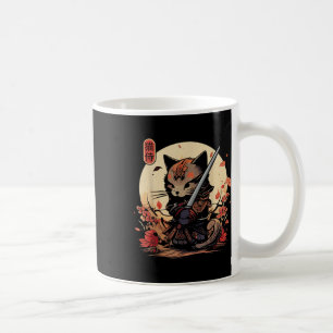 Japanisch Samurai Cat Tattoo, Kawaii Ninja Cat _2 Kaffeetasse