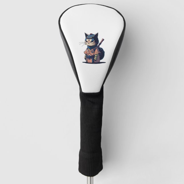 Japanisch Samurai Catana Cat Art - Für jemanden, d Golf Headcover (Vorderseite)