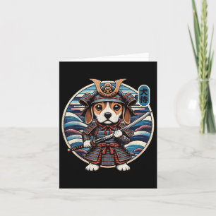 Japanisch Samurai Dog Tattoo, Beagle Kawaii Ninja Karte