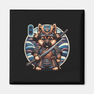 Japanisch Samurai Dog Tattoo, Deutscher Schäferhun Magnet