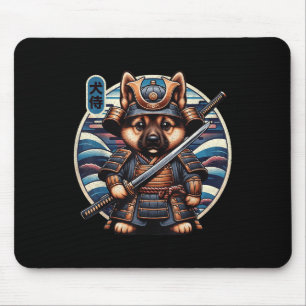 Japanisch Samurai Dog Tattoo, Deutscher Schäferhun Mousepad