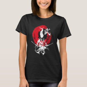 Japanisch Samurai Feuer Krieger Schwerter Retro Ja T-Shirt