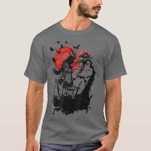 Japanisch Samurai Fighter Vintag Art Retro T-Shirt