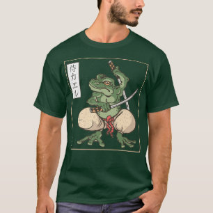 Japanisch Samurai Frog Tattoo T-Shirt