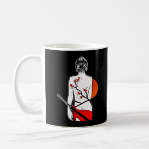 Japanisch Samurai Girl Sword Japan Kaffeetasse