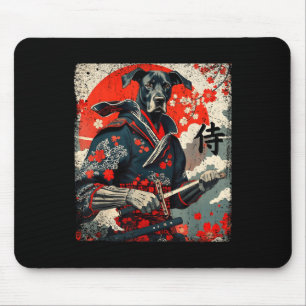 Japanisch Samurai Great Dane Tattoo Kawaii Ukiyo-e Mousepad