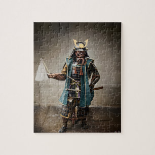 Japanisch Samurai im Kommandanten von Armor Puzzle