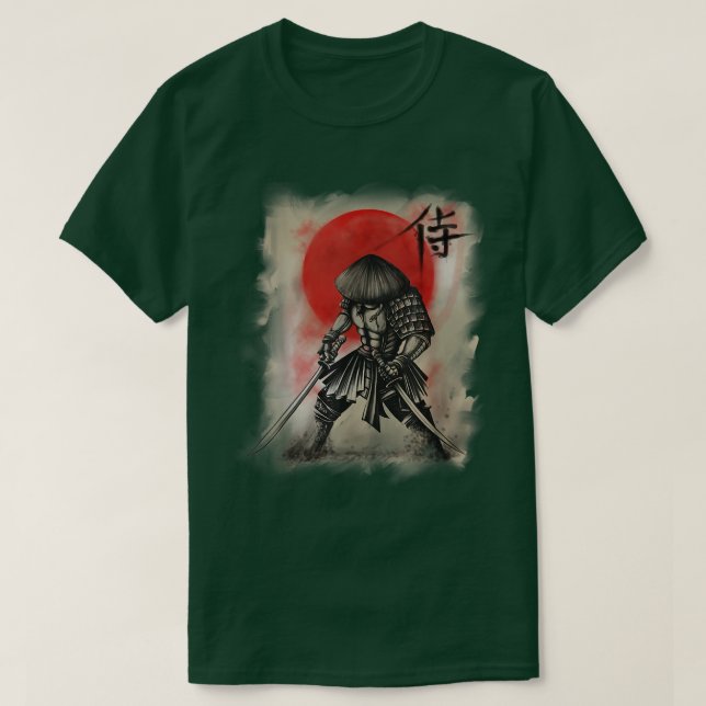 Japanisch Samurai Katana Geschenk T-Shirt (Design vorne)
