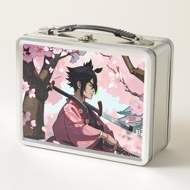 Japanisch Samurai Metall Brotdose (Vorderseite)