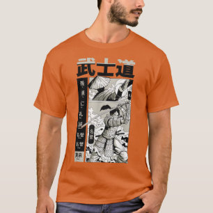 Japanisch Samurai mit Kanji Cool Japan Manga Kata T-Shirt