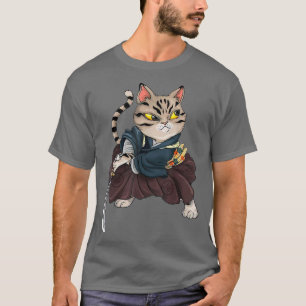 Japanisch Samurai Ninja Cat Kawaii Phantastisch Ne T-Shirt