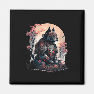 Japanisch Samurai Ninja Dog Tattoo Graphic for Men Magnet