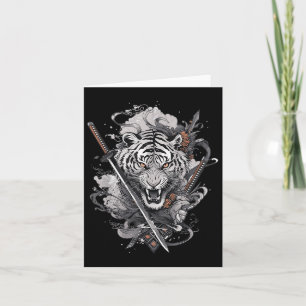 Japanisch Samurai Ronin Sword Katana Japan Tiger T Karte