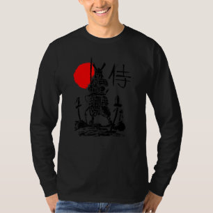Japanisch Samurai Schwert Warrior Minimal Abstrakt T-Shirt