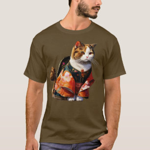 Japanisch Samurai Sphynx Cat Cherry blubsom Kat Ki T-Shirt