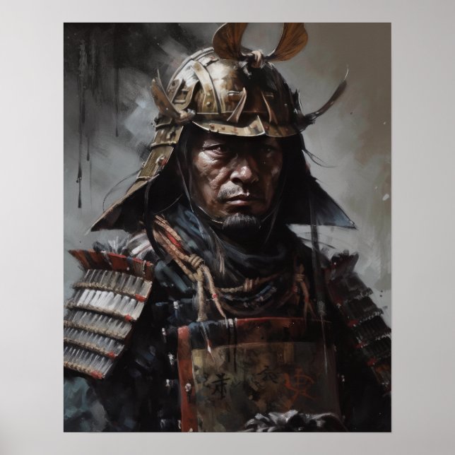 Japanisch Samurai Warrior Art Print Poster (Vorne)