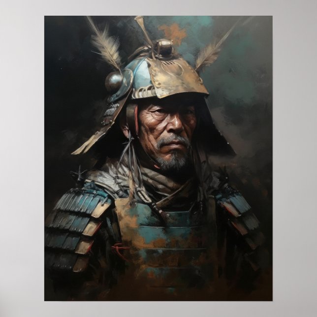 Japanisch Samurai Warrior Art Print Poster (Vorne)