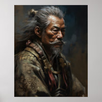 Japanisch Samurai Warrior Art Print Poster