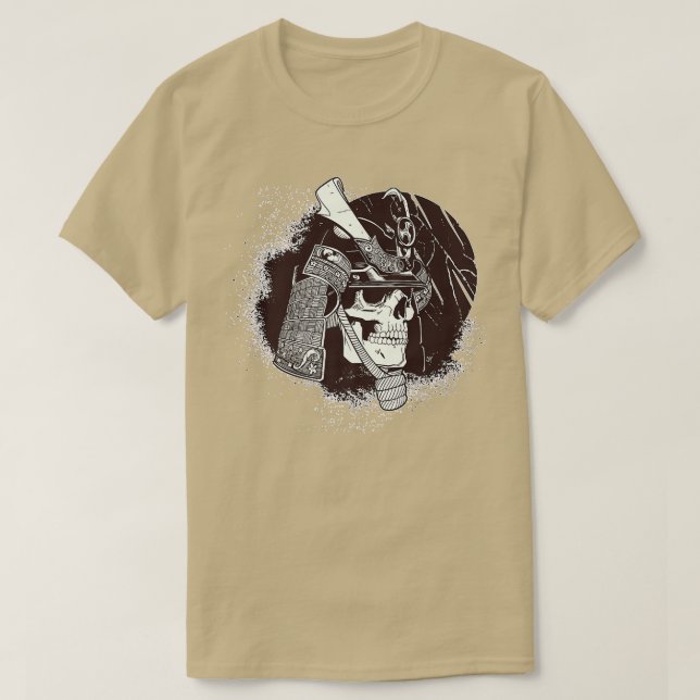 Japanisch Samurai Warrior Katana Skeleton T-Shirt (Design vorne)