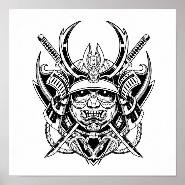 Japanisch Samurai Warrior Poster (Vorne)