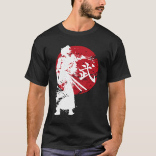 Japanisch Samurai Warrior Retro Japan Calligraphy  T-Shirt