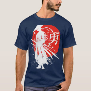 Japanisch Samurai Warrior Retro Japan Kalligraphie T-Shirt