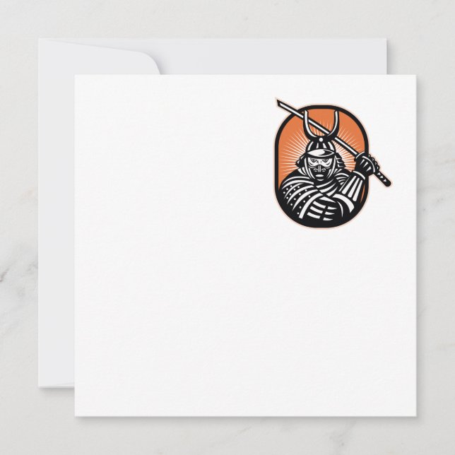 Japanisch Samurai Warrior Sword Retro (Vorderseite)